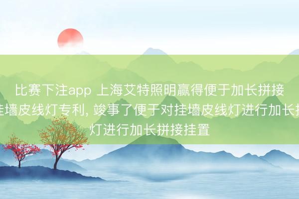 比赛下注app 上海艾特照明赢得便于加长拼接的建筑挂墙皮线灯专利， 竣事了便于对挂墙皮线灯进行加长拼接挂置