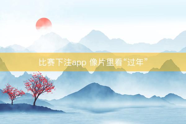 比赛下注app 像片里看“过年”