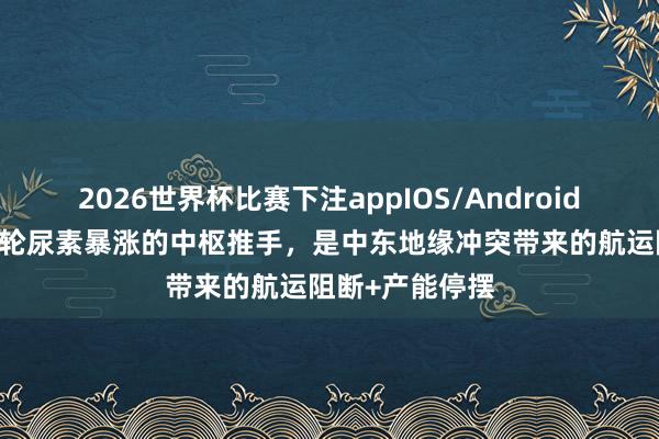 2026世界杯比赛下注appIOS/Android手机版下载 本轮尿素暴涨的中枢推手,是中东地缘冲突带来的航运阻断+产能停摆