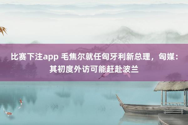 比赛下注app 毛焦尔就任匈牙利新总理，匈媒：其初度外访可能赶赴波兰