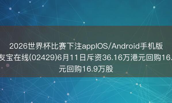2026世界杯比赛下注appIOS/Android手机版下载 友宝在线(02429)6月11日斥资36.16万港元回购16.9万股