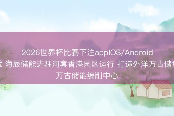 2026世界杯比赛下注appIOS/Android手机版下载 海辰储能进驻河套香港园区运行 打造外洋万古储能编削中心